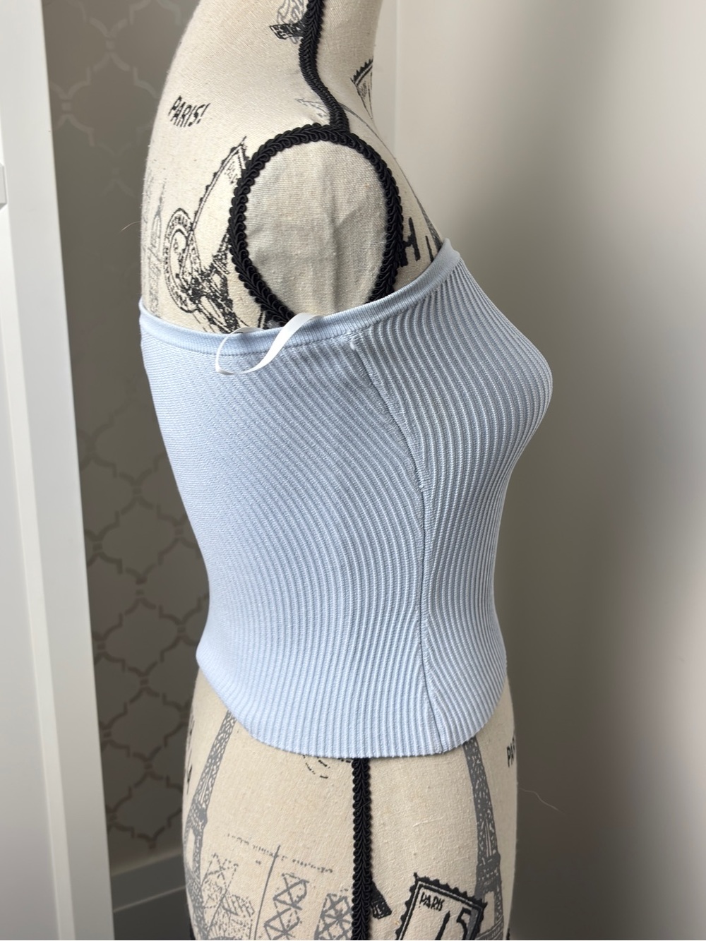 Light blue strapless top - Picture 4 of 5